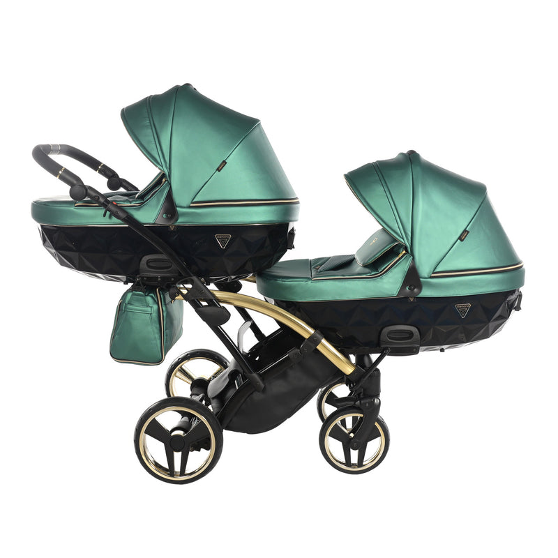 JUNAMA FLUO LINE GREEN DUO SLIM - 2IN1 (2 X CARRYCOTS & 2 X SEAT UNITS)