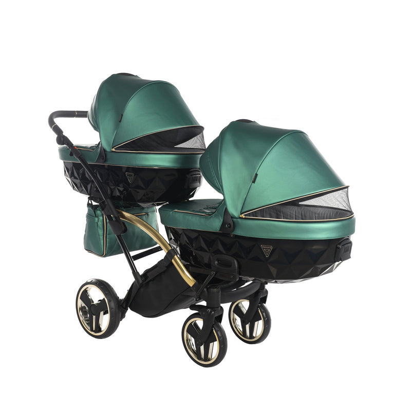 JUNAMA FLUO LINE GREEN DUO SLIM - 2IN1 (2 X CARRYCOTS & 2 X SEAT UNITS)