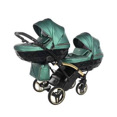 JUNAMA FLUO LINE GREEN DUO SLIM - 4IN1 (INCLUDES 2 X CAR SEAT & 2 X ISOFIX BASE)