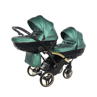 JUNAMA FLUO LINE GREEN DUO SLIM - 2IN1 (2 X CARRYCOTS & 2 X SEAT UNITS)