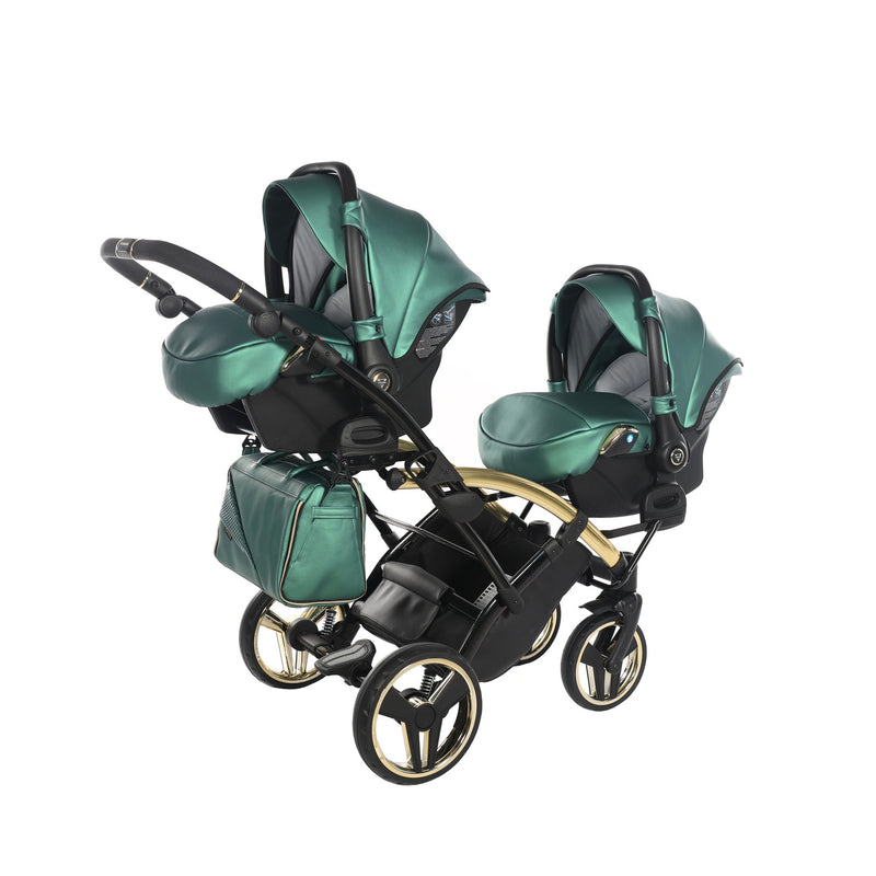 JUNAMA FLUO LINE GREEN DUO SLIM - 2IN1 (2 X CARRYCOTS & 2 X SEAT UNITS)