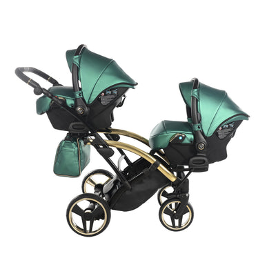 JUNAMA FLUO LINE GREEN DUO SLIM - 2IN1 (2 X CARRYCOTS & 2 X SEAT UNITS)