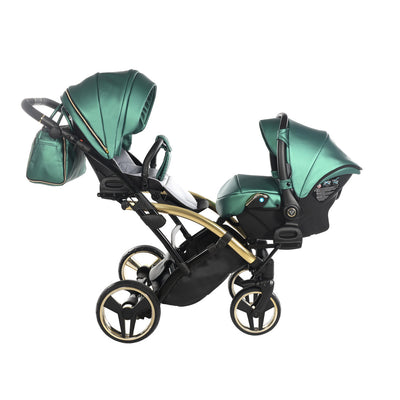 JUNAMA FLUO LINE GREEN DUO SLIM - 4IN1 (INCLUDES 2 X CAR SEAT & 2 X ISOFIX BASE)