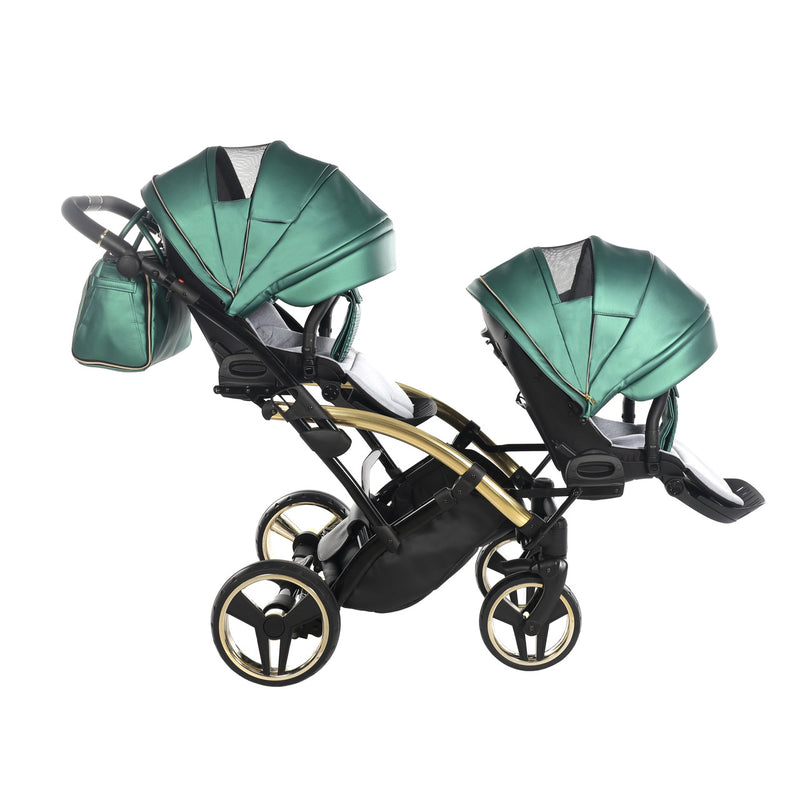 JUNAMA FLUO LINE GREEN DUO SLIM - 2IN1 (2 X CARRYCOTS & 2 X SEAT UNITS)