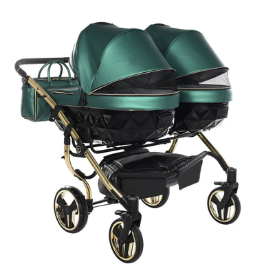 JUNAMA FLUO LINE DUO GREEN - 2IN1 (2 X CARRYCOTS & 2 X SEAT UNITS)