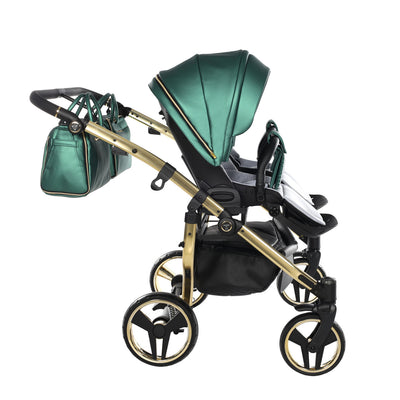 JUNAMA FLUO LINE DUO GREEN - 2IN1 (2 X CARRYCOTS & 2 X SEAT UNITS)