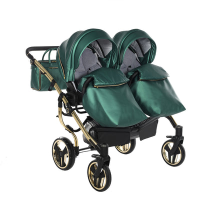 JUNAMA FLUO LINE DUO GREEN - 2IN1 (2 X CARRYCOTS & 2 X SEAT UNITS)