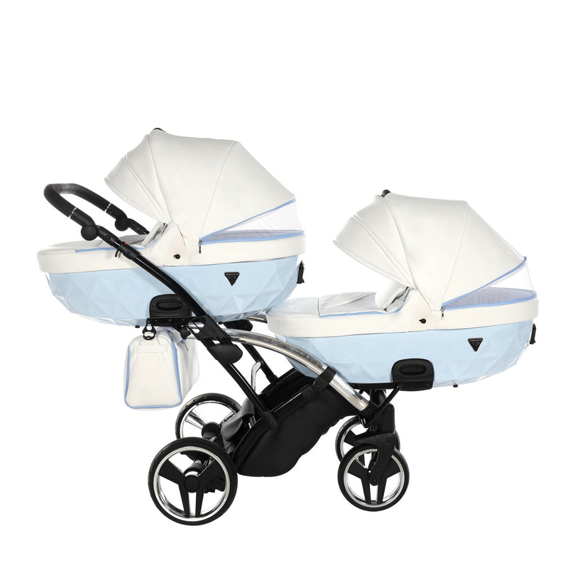 JUNAMA CANDY BLUE DUO SLIM - 2IN1 (2 X CARRYCOTS & 2 X SEAT UNITS)