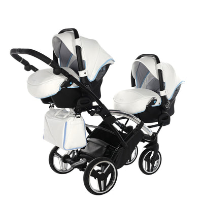 JUNAMA CANDY BLUE DUO SLIM - 2IN1 (2 X CARRYCOTS & 2 X SEAT UNITS)