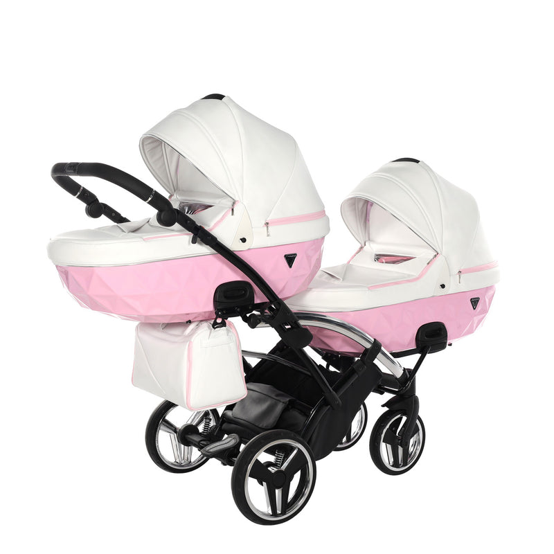 JUNAMA CANDY PINK DUO SLIM - 2IN1 (2 X CARRYCOTS & 2 X SEAT UNITS)