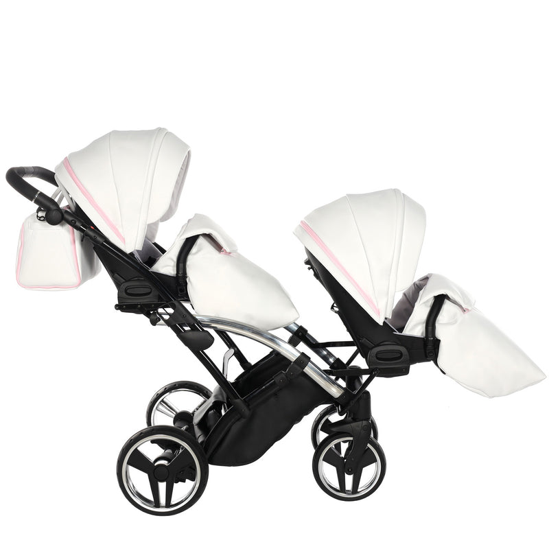 JUNAMA CANDY PINK DUO SLIM - 2IN1 (2 X CARRYCOTS & 2 X SEAT UNITS)