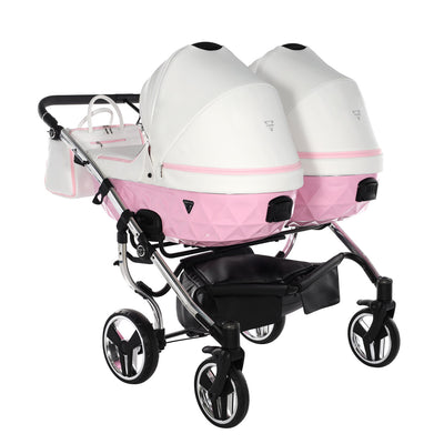 JUNAMA CANDY DUO PINK - 2IN1 (2 X CARRYCOTS & 2 X SEAT UNITS)