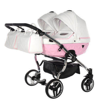 JUNAMA CANDY DUO PINK - 2IN1 (2 X CARRYCOTS & 2 X SEAT UNITS)