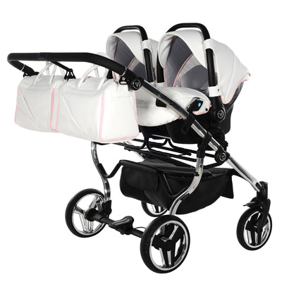 JUNAMA CANDY DUO PINK - 2IN1 (2 X CARRYCOTS & 2 X SEAT UNITS)