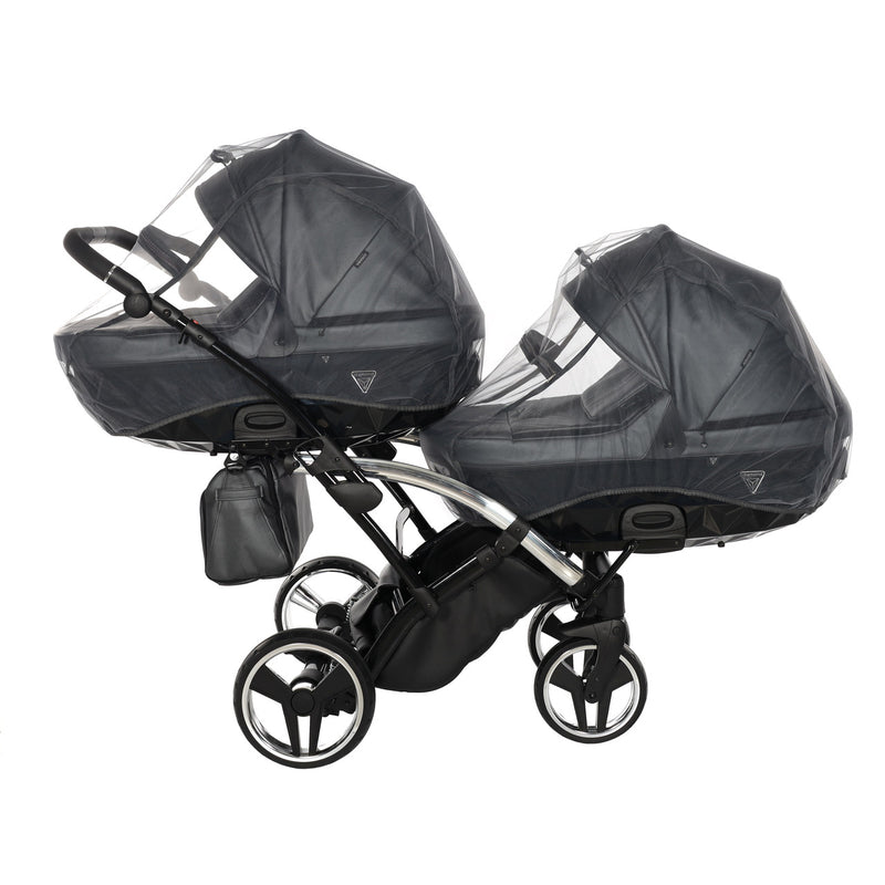 JUNAMA FLUO LINE ANTHRACITE DUO SLIM - 2IN1 (2 X CARRYCOTS & 2 X SEAT UNITS)