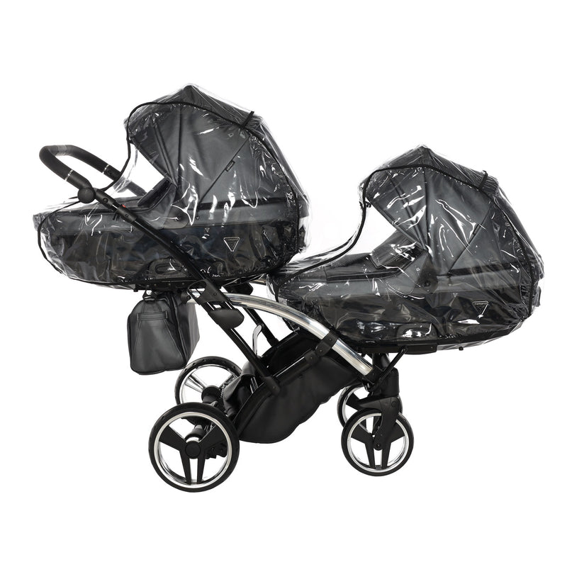 JUNAMA FLUO LINE ANTHRACITE DUO SLIM - 2IN1 (2 X CARRYCOTS & 2 X SEAT UNITS)