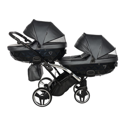 JUNAMA FLUO LINE ANTHRACITE DUO SLIM - 4IN1 (INCLUDES 2 X CAR SEAT & 2 X ISOFIX BASE)