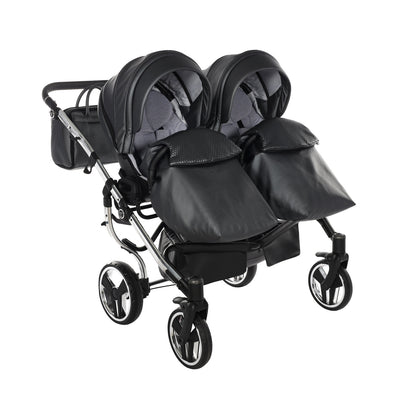 JUNAMA FLUO LINE ANTHRACITE DUO - 2IN1 (2 X CARRYCOTS & 2 X SEAT UNITS)