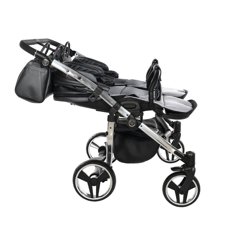 JUNAMA FLUO LINE ANTHRACITE DUO - 2IN1 (2 X CARRYCOTS & 2 X SEAT UNITS)