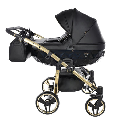 JUNAMA FLUO LINE DUO BLACK GOLD - 2IN1 (2 X CARRYCOTS & 2 X SEAT UNITS)