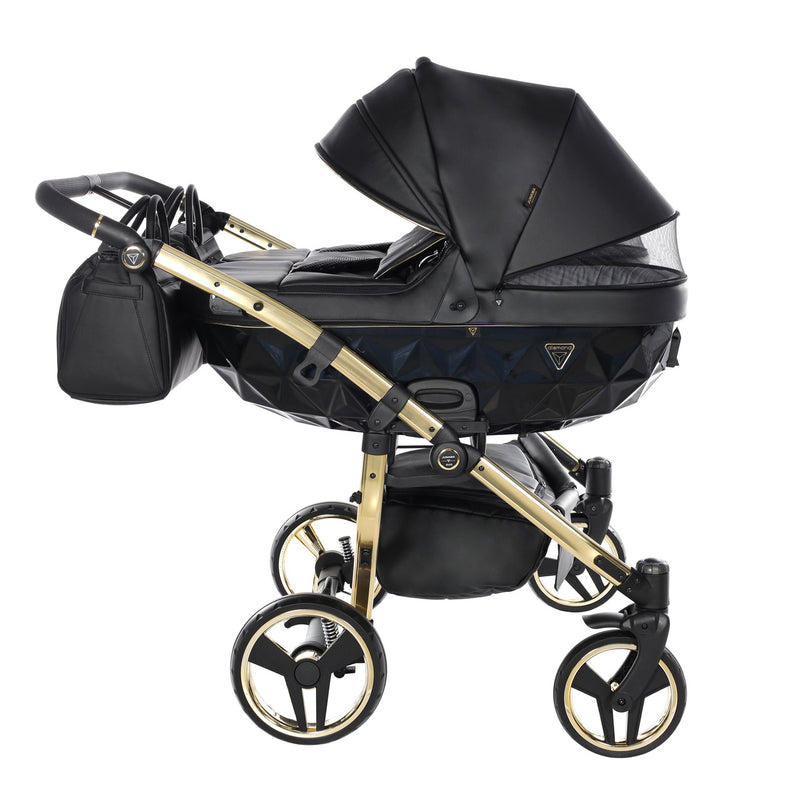 JUNAMA FLUO LINE DUO BLACK GOLD - 2IN1 (2 X CARRYCOTS & 2 X SEAT UNITS)