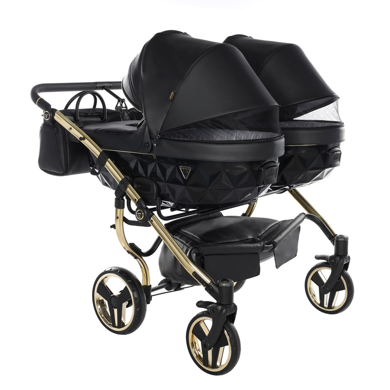 JUNAMA FLUO LINE DUO BLACK GOLD - 2IN1 (2 X CARRYCOTS & 2 X SEAT UNITS)