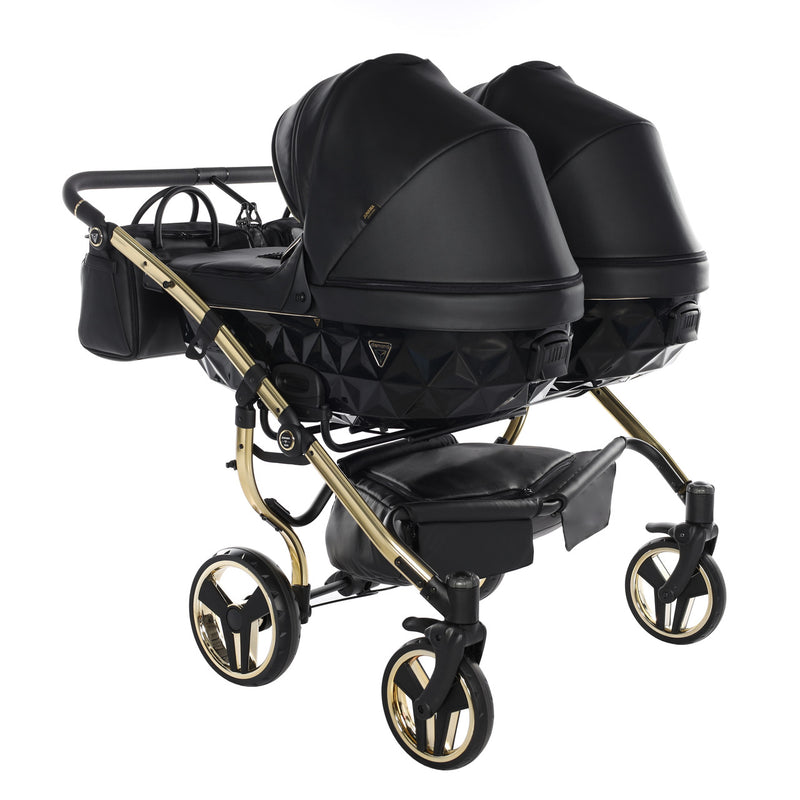 JUNAMA FLUO LINE DUO BLACK GOLD - 2IN1 (2 X CARRYCOTS & 2 X SEAT UNITS)