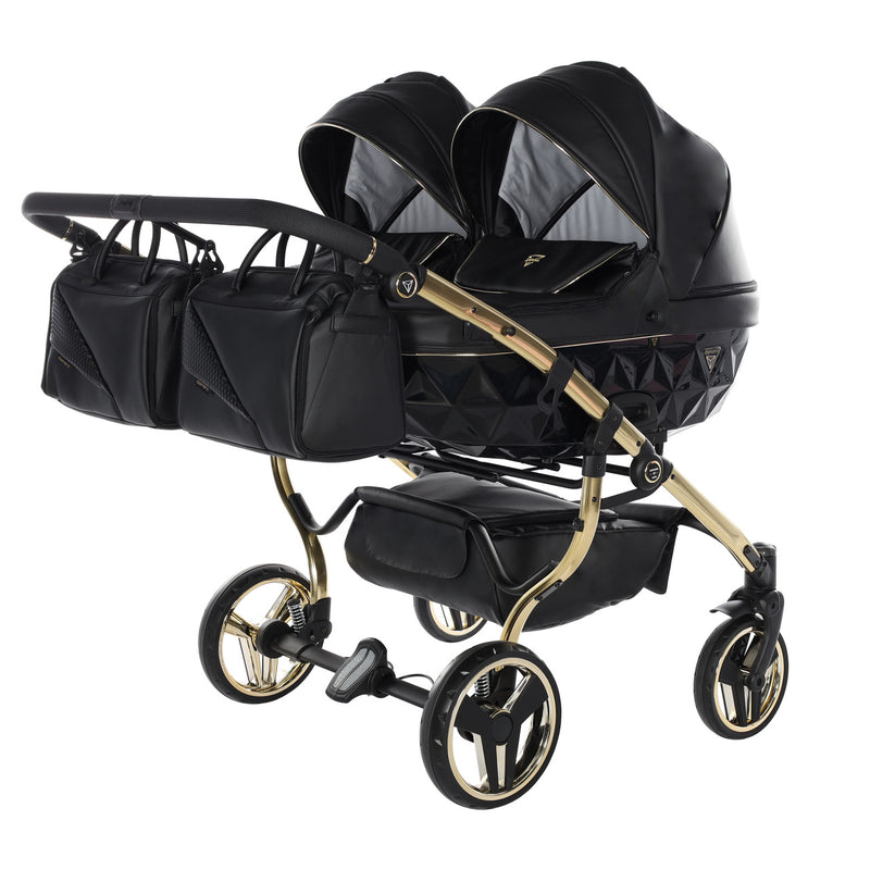 JUNAMA FLUO LINE DUO BLACK GOLD - 2IN1 (2 X CARRYCOTS & 2 X SEAT UNITS)