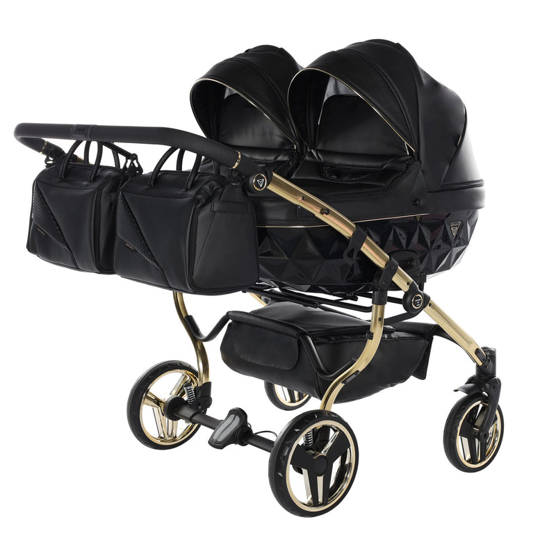 JUNAMA FLUO LINE DUO BLACK GOLD - 2IN1 (2 X CARRYCOTS & 2 X SEAT UNITS)