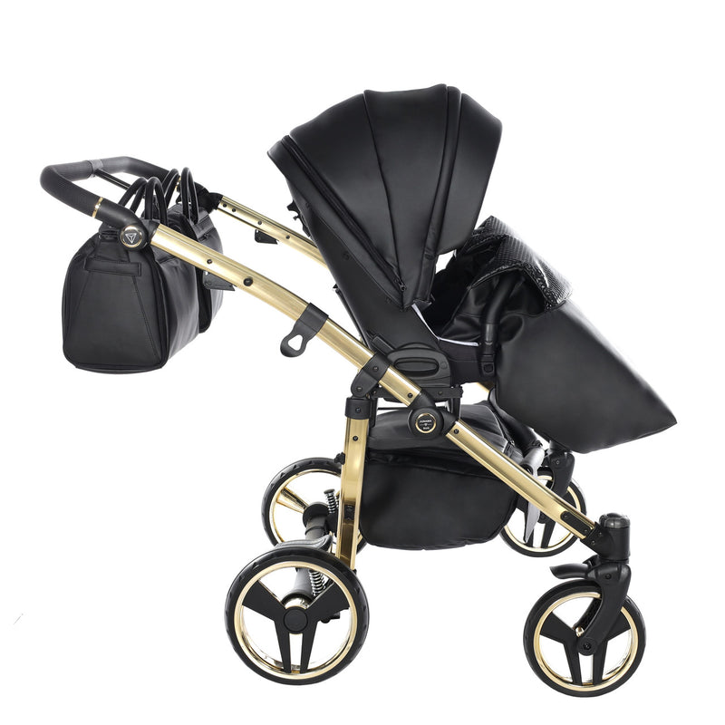 JUNAMA FLUO LINE DUO BLACK GOLD - 2IN1 (2 X CARRYCOTS & 2 X SEAT UNITS)