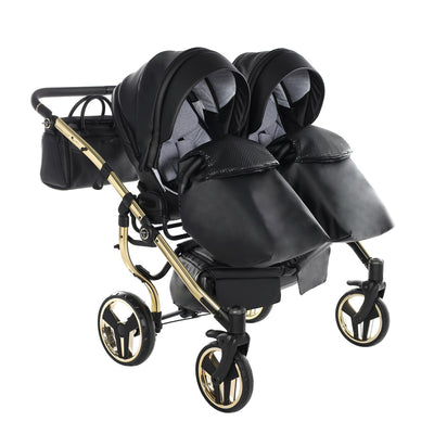 JUNAMA FLUO LINE DUO BLACK GOLD - 2IN1 (2 X CARRYCOTS & 2 X SEAT UNITS)