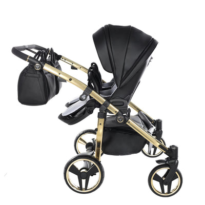 JUNAMA FLUO LINE DUO BLACK GOLD - 2IN1 (2 X CARRYCOTS & 2 X SEAT UNITS)