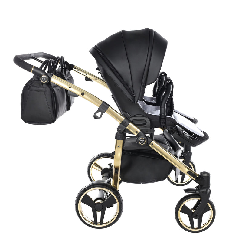 JUNAMA FLUO LINE DUO BLACK GOLD - 2IN1 (2 X CARRYCOTS & 2 X SEAT UNITS)