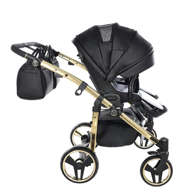 JUNAMA FLUO LINE DUO BLACK GOLD - 2IN1 (2 X CARRYCOTS & 2 X SEAT UNITS)