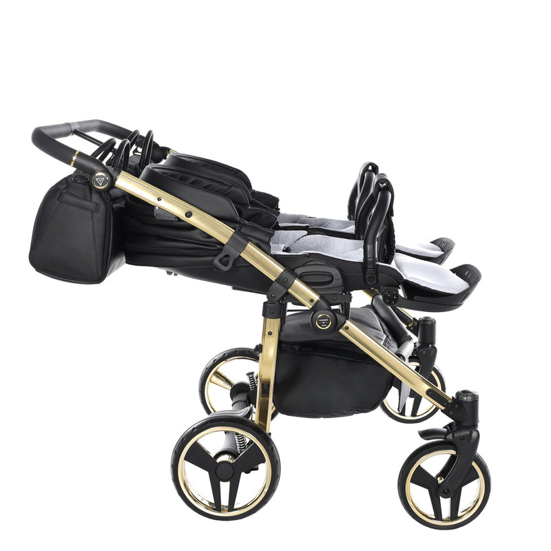 JUNAMA FLUO LINE DUO BLACK GOLD - 2IN1 (2 X CARRYCOTS & 2 X SEAT UNITS)