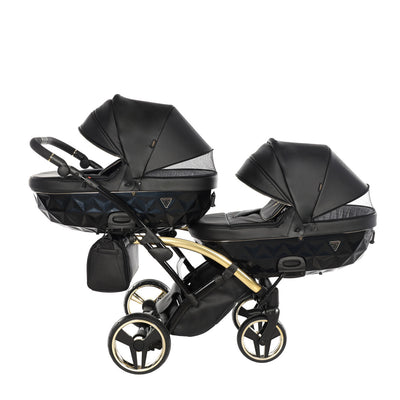 JUNAMA FLUO LINE BLACK GOLD DUO SLIM - 2IN1 (2 X CARRYCOTS & 2 X SEAT UNITS)