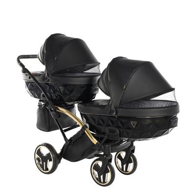 JUNAMA FLUO LINE BLACK GOLD DUO SLIM - 2IN1 (2 X CARRYCOTS & 2 X SEAT UNITS)