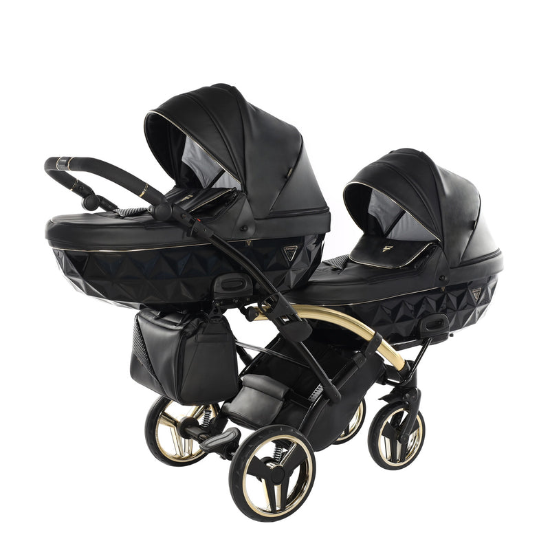 JUNAMA FLUO LINE BLACK GOLD DUO SLIM - 2IN1 (2 X CARRYCOTS & 2 X SEAT UNITS)