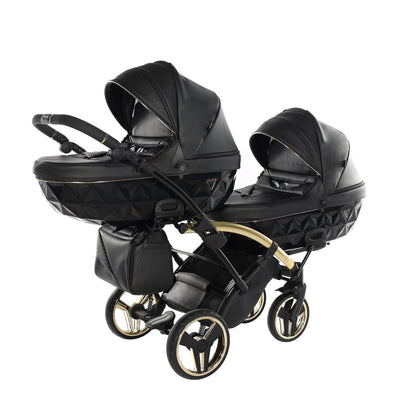 JUNAMA FLUO LINE BLACK GOLD DUO SLIM - 2IN1 (2 X CARRYCOTS & 2 X SEAT UNITS)