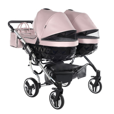 JUNAMA FLUO LINE DUO PINK - 2IN1 (2 X CARRYCOTS & 2 X SEAT UNITS)