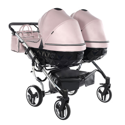 JUNAMA FLUO LINE DUO PINK - 2IN1 (2 X CARRYCOTS & 2 X SEAT UNITS)