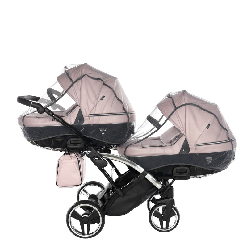 JUNAMA FLUO LINE PINK SILVER DUO SLIM - 4IN1 (INCLUDES 2 X CAR SEAT & 2 X ISOFIX BASE)