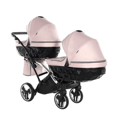 JUNAMA FLUO LINE PINK SILVER DUO SLIM - 4IN1 (INCLUDES 2 X CAR SEAT & 2 X ISOFIX BASE)