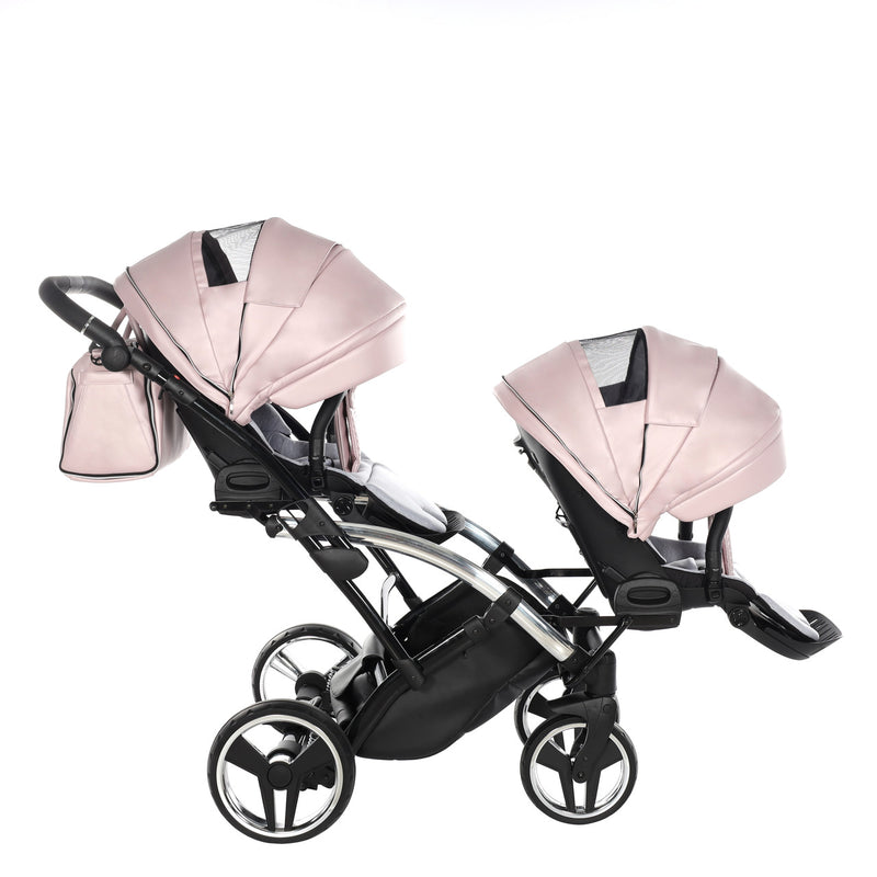 JUNAMA FLUO LINE PINK SILVER DUO SLIM - 3IN1 (INCLUDES 2 X CAR SEAT)