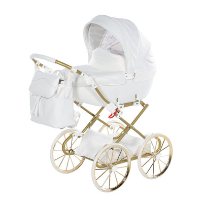 JUNAMA DOLCE WHITE GOLD DOLL'S PRAM