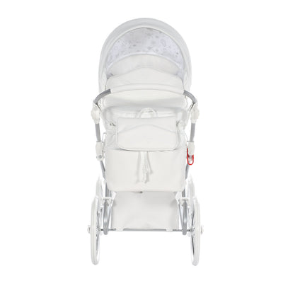 JUNAMA DOLCE WHITE SILVER DOLL'S PRAM