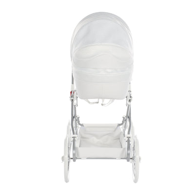 JUNAMA DOLCE WHITE SILVER DOLL'S PRAM