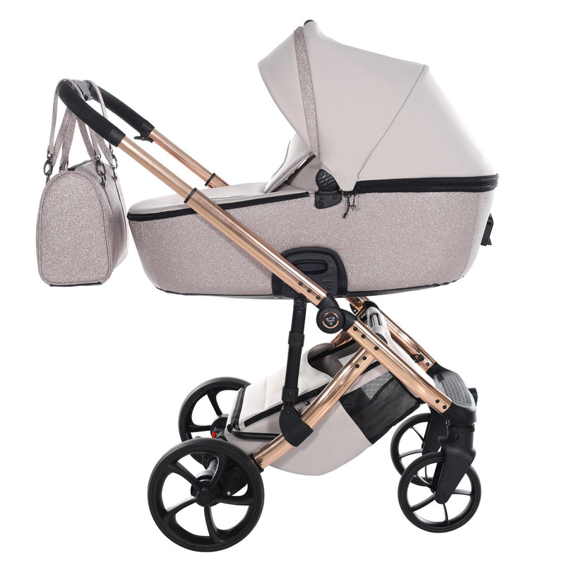 JUNAMA GLITTER DUSTY PINK - 3IN1 (INCLUDES CAR SEAT)