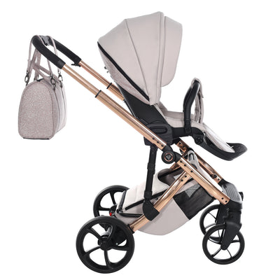 JUNAMA GLITTER DUSTY PINK - 4IN1 (INCLUDES CAR SEAT & ISOFIX BASE)