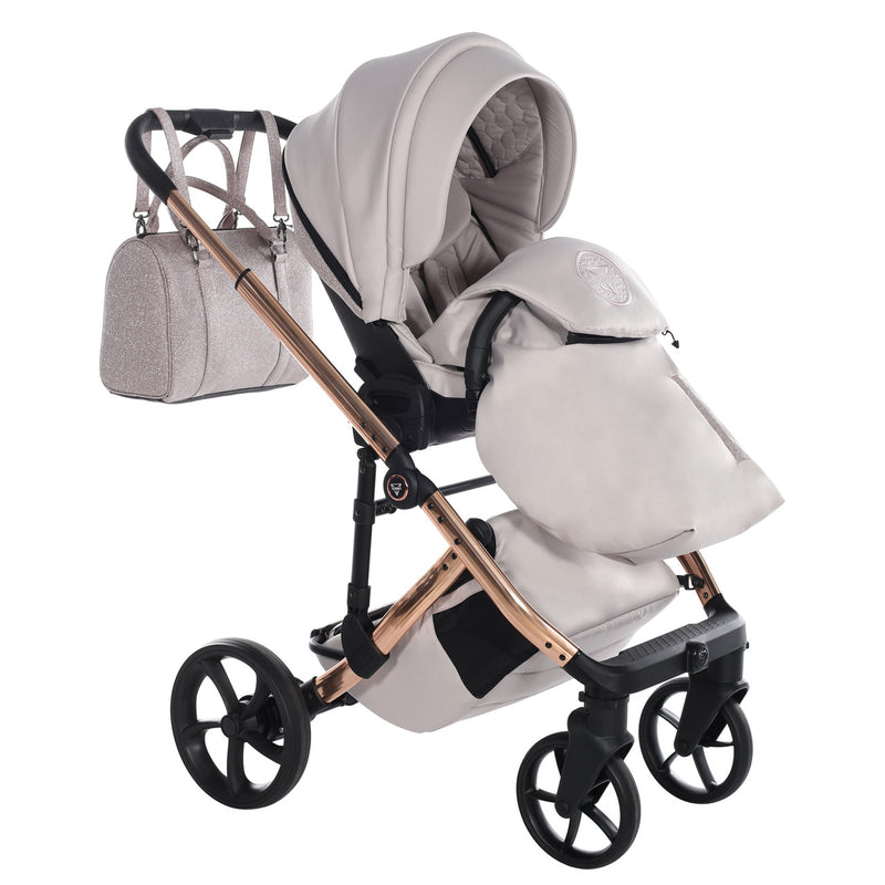 JUNAMA GLITTER DUSTY PINK - 3IN1 (INCLUDES CAR SEAT)